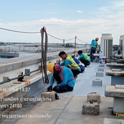 ปรับปรุงน้ำรั่วซึมบริเวณชั้นดาดฟ้าอาคาร OFFICE สำนักงาน (6)